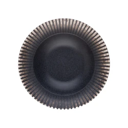 Тарелка глубокая ID-Fine Reckless Miro, фарфор, серая, 560 мл, 28 см