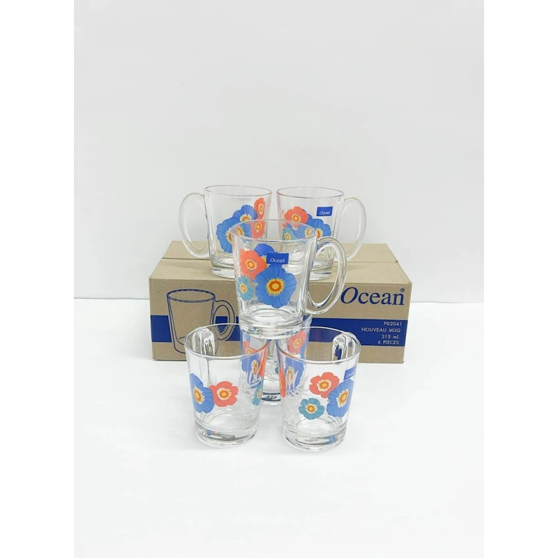 Чашка Ocean Vivid Flora Blue 315 мл, 1 шт Чашка Ocean Vivid Flora Blue 315 мл, 1 шт