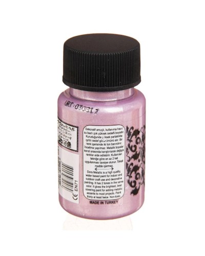 Akril boya-metallik Cadence Dora Metallic Paint 190 Hibiscus 50 ml