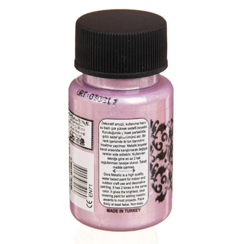 Akril boya-metallik Cadence Dora Metallic Paint 190 Hibiscus 50 ml