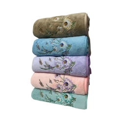 Набор полотенец для лица и рук MiraNova 018, хлопок, разноцветный, 50x90 см, 12 шт