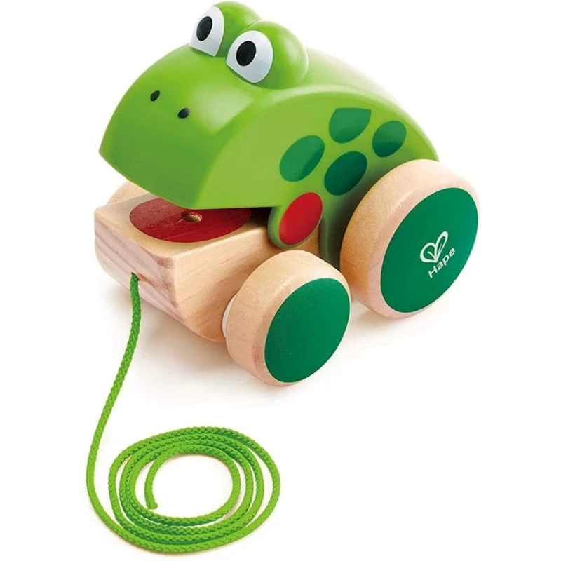 Игрушка-каталка Hape Frog Pull Along E0361, 18+ месяцев
