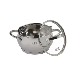 Кастрюля Gipfel Terza 1292, 16 см, 1.8 л, нержавеющая сталь, серебристый