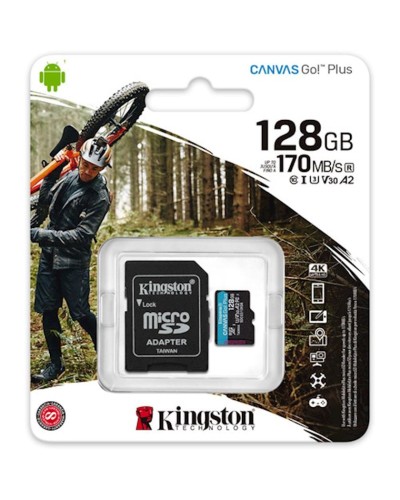Yaddaş kartı Kingston Canvas Go Plus microSD 128GB