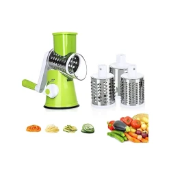 Многофункциональная овощерезка, 4 шт насадки, зеленая, 24x26x11 см