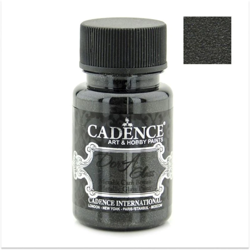 Краска-металлик для стекла Cadence Dora Glass Paint Black 50 мл Краска-металлик для стекла Cadence Dora Glass Paint Black 50 мл