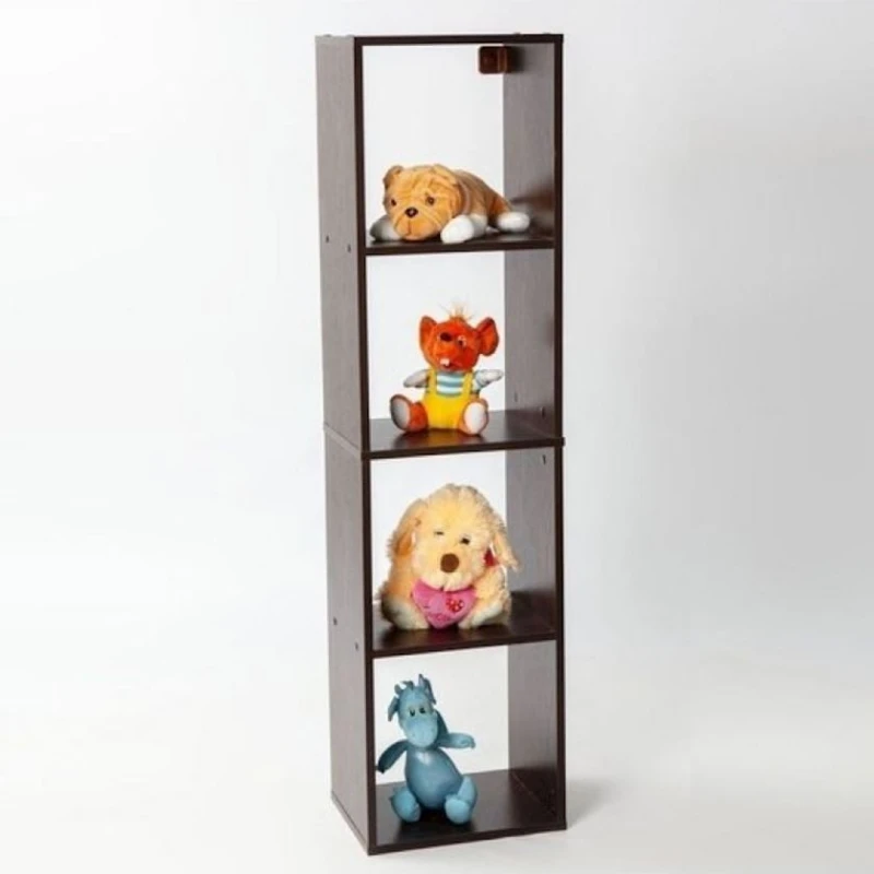 Стеллаж, ЛДСП, 139х36х28 см, с полками, коричневый Стеллаж, ЛДСП, 139х36х28 см, с полками, коричневый