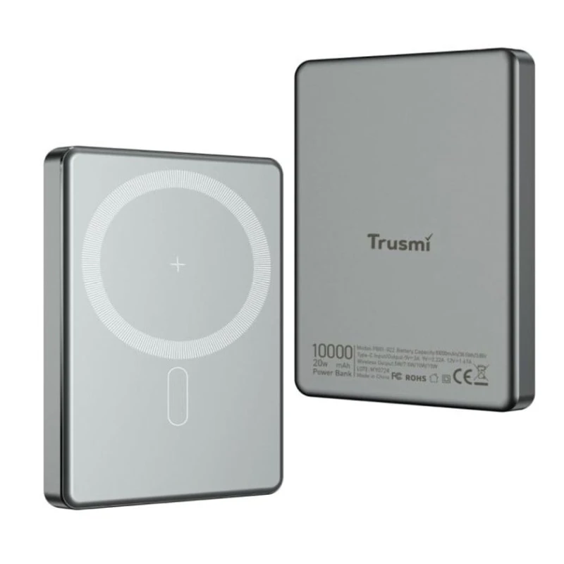 Внешний аккумулятор Trusmi PB01-022 Magnetic Wireless 10000 мАч Silver Внешний аккумулятор Trusmi PB01-022 Magnetic Wireless 10000 мАч Silver