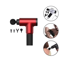 Массажер для тела Fascial Gun 332298, 22x22x5 см, красный