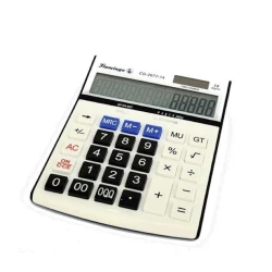 Калькулятор Flamingo CD-2677, белый/черный