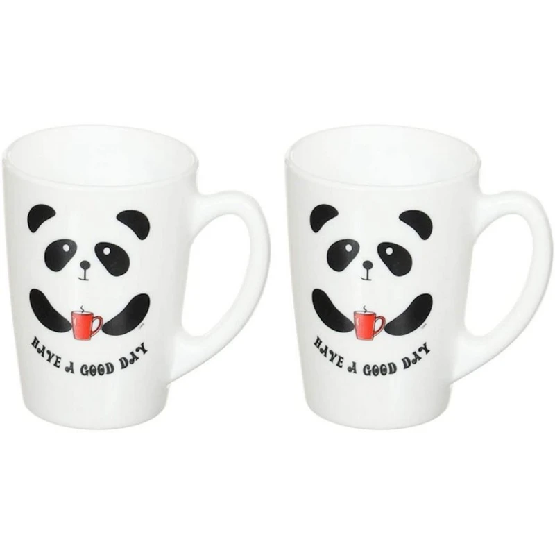 Набор кружек Luminarc Panda Printed, 2 шт, 320 мл, стекло, белый Набор кружек Luminarc Panda Printed, 2 шт, 320 мл, стекло, белый