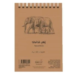 Albom sketç üçün SM-LT Brown Sketch Pad, 135 q/m², А4, 80 v, qəhvəyi