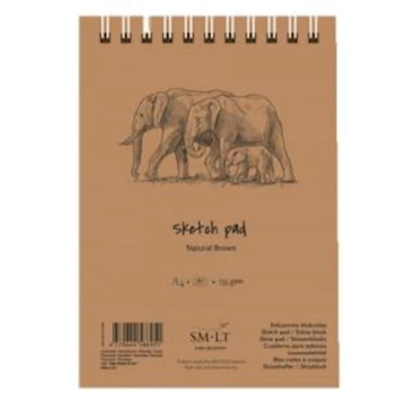 Альбом для скетчей SM-LT Brown Sketch Pad, 135г/м², А4, 80л, коричневый Альбом для скетчей SM-LT Brown Sketch Pad, 135г/м², А4, 80л, коричневый
