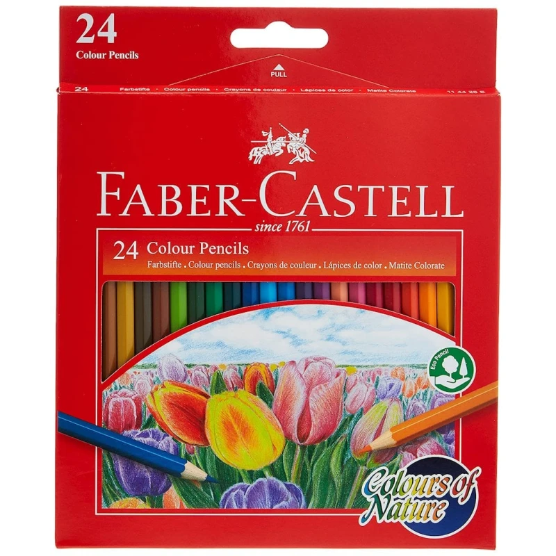 Rəngli karandaşlar dəsti Faber Castell Colors of Nature, 24 əd