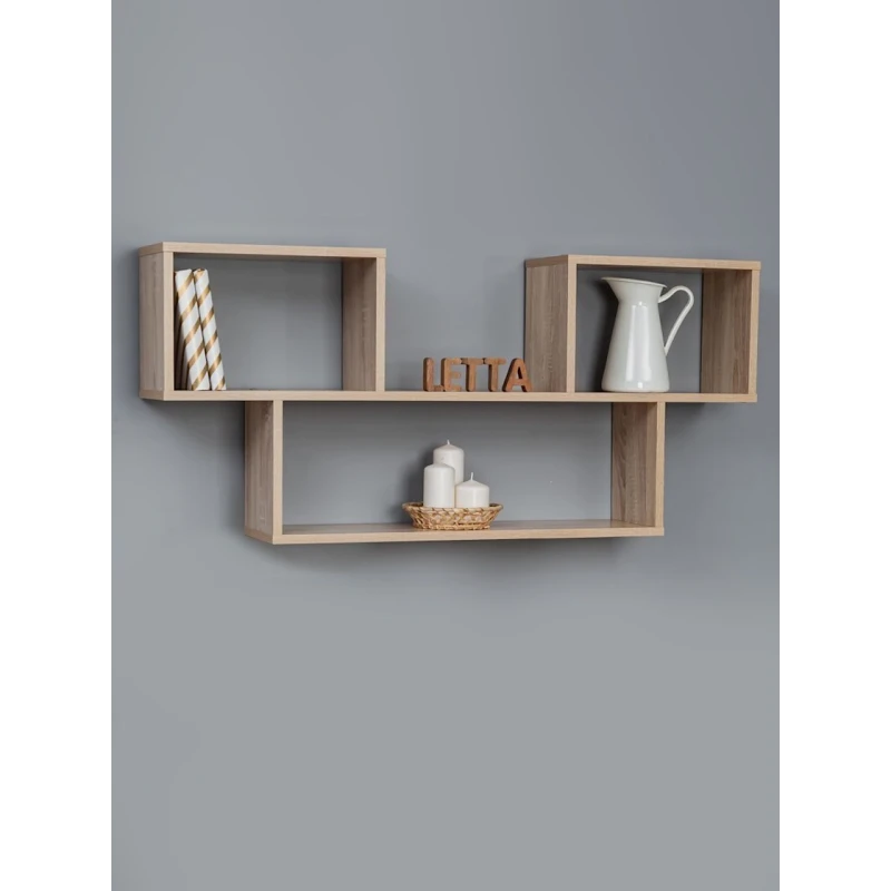 Полка Letta, бежевая, ЛДСП, 109х20х52 см Полка Letta, бежевая, ЛДСП, 109х20х52 см