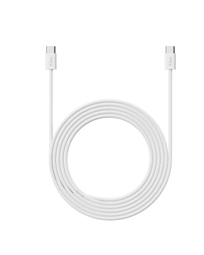 Кабель Ttec Braided Type-C to Type-C 65W Fast Charge cable ,White, 100 cm