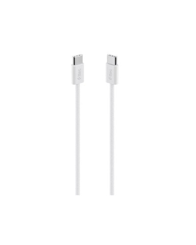 Кабель Ttec Braided Type-C to Type-C 65W Fast Charge cable ,White, 100 cm