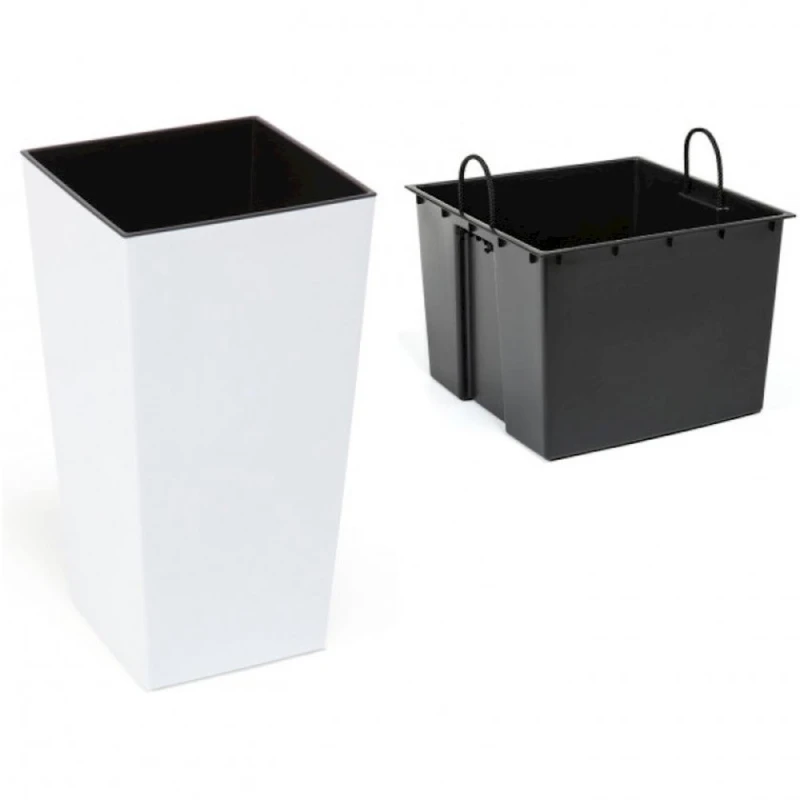 Dibçək Lamela Finezja 40x40 sm, plastik, ağ Dibçək Lamela Finezja 40x40 sm, plastik, ağ