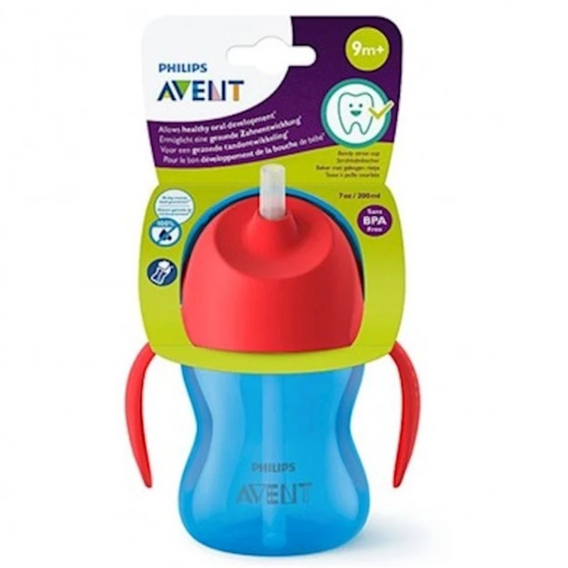 Uşaq üçün borucuqlu su qabı-fincan Philips Avent , 200 ml, 9 ay+, göy Uşaq üçün borucuqlu su qabı-fincan Philips Avent , 200 ml, 9 ay+, göy