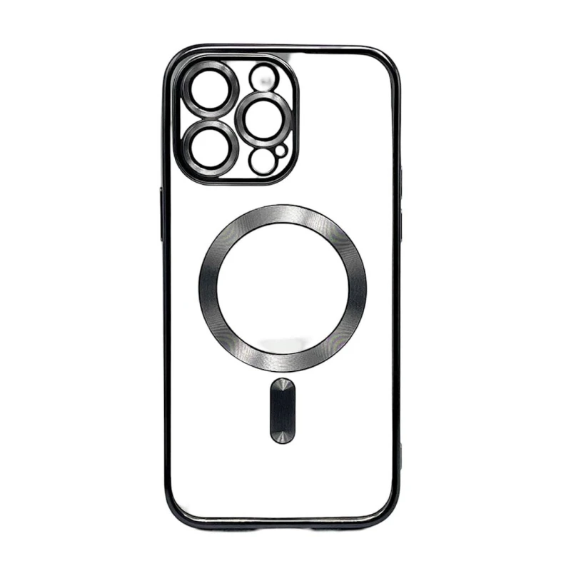 Чехол 888_store_540 MagSafe для Apple iPhone 13 Pro Max Черный/Прозрачный