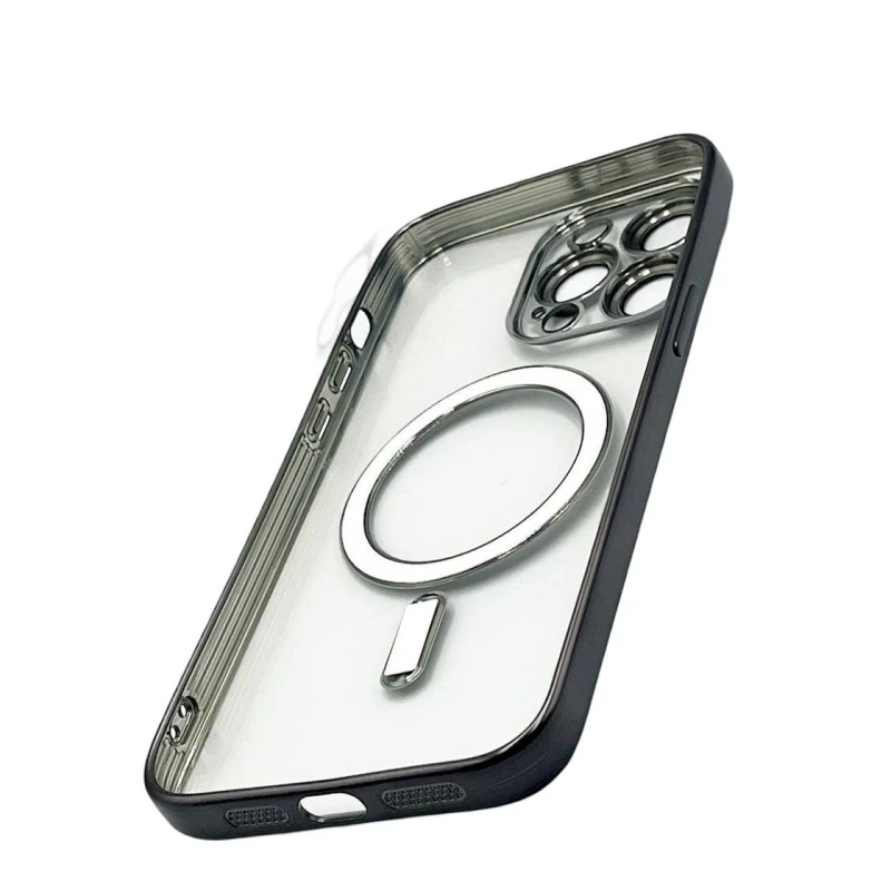 Чехол 888_store_540 MagSafe для Apple iPhone 13 Pro Max Черный/Прозрачный