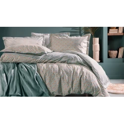 Комплект постельного белья Yataş Abby, односпальный, одеяло 160x220 см, пододеяльник 160x220 см, простыня 180x240 см, наволочка 50х70 см, полиэстер/хлопок, Adaçayı