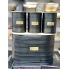 Çörək qabı + ədviyyatların saxlanması üçün qablar dəsti Sahara SHA-00004533, qara, 40x26/15x12 sm