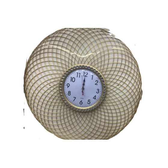 Dekorativ kristal divar saatı. Qızılı rəngdə