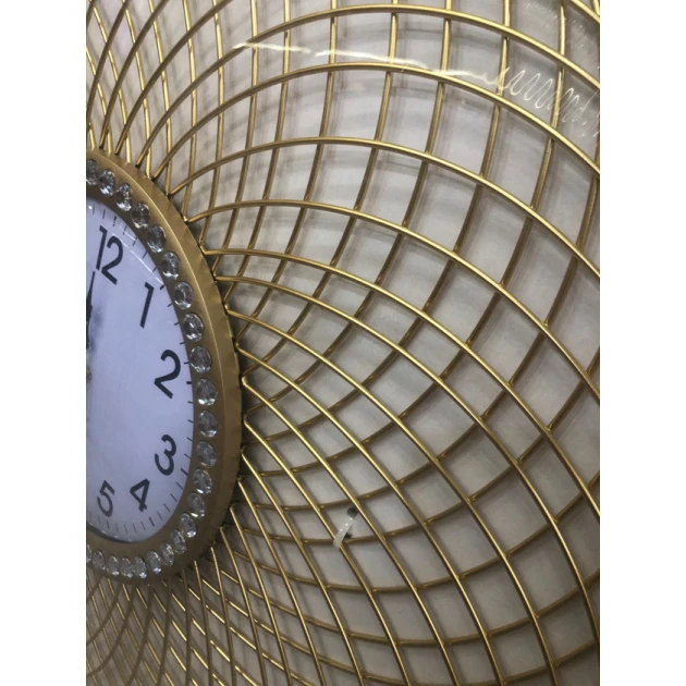 Dekorativ kristal divar saatı. Qızılı rəngdə