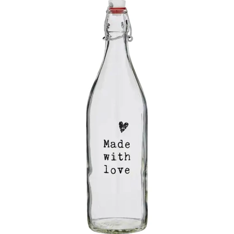 Бутылка Flink & Sauber 1 л, стекло, с крышкой, Прозрачный Бутылка Flink & Sauber 1 л, стекло, с крышкой, Прозрачный