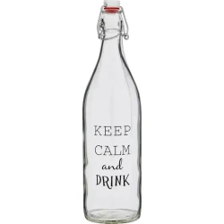 Бутылка Flink & Sauber 1 л, стекло, с крышкой, Прозрачный Бутылка Flink & Sauber 1 л, стекло, с крышкой, Прозрачный