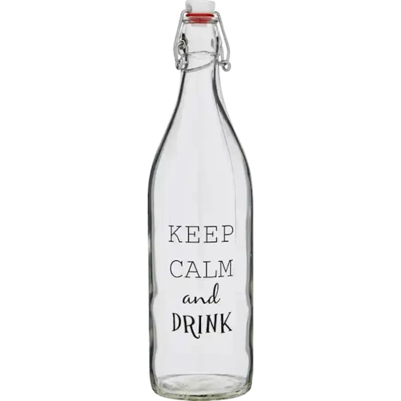 Бутылка Flink & Sauber 1 л, стекло, с крышкой, Прозрачный Бутылка Flink & Sauber 1 л, стекло, с крышкой, Прозрачный