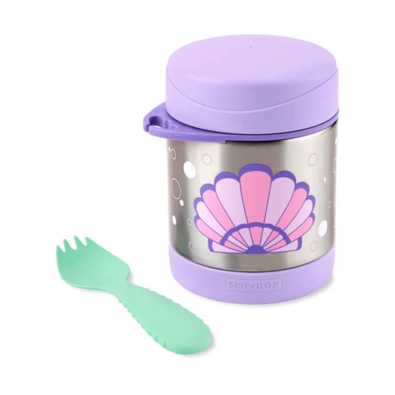 Пищевой термос Skip Hop Морская ракушка, нержавеющая сталь, разноцветный, 325 мл Пищевой термос Skip Hop Морская ракушка, нержавеющая сталь, разноцветный, 325 мл