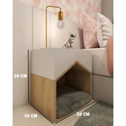 Тумба Ev Plus 12115647, ЛДСП, белая, 50x50x50 см