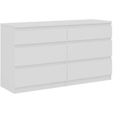 Komod Mio Tesoro Кастор 2.03.02.080.1, DSP, ağ, 129.7x71.4x39.6 sm