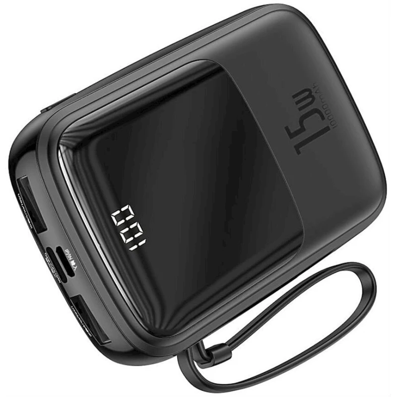 Внешний аккумулятор Baseus Q pow Digital Display 3A Power Bank 10000 мАч PPQD-A01 Внешний аккумулятор Baseus Q pow Digital Display 3A Power Bank 10000 мАч PPQD-A01