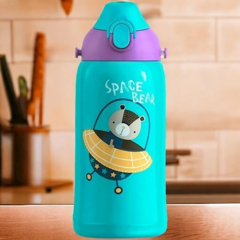 Su qabı Uzspace 2051, paslanmayan polad/tritan, mavi, 580 ml, 20x8 sm Su qabı Uzspace 2051, paslanmayan polad/tritan, mavi, 580 ml, 20x8 sm