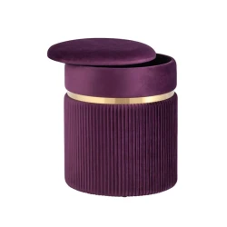 Пуфик 52, ткань, фиолетовый, 40x35x35 см