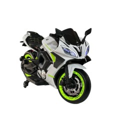 Uşaq elektrik motosikli SMR667, 2 motor, ağ/yaşıl - smr667