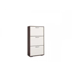 Тумба для обуви Art Mebel, ЛДСП, венге/белая, 30х40х140 см