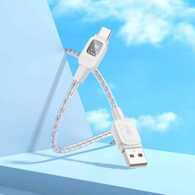 Kabel USB Hoco U124 Stone Type-C 1.2 m, boz