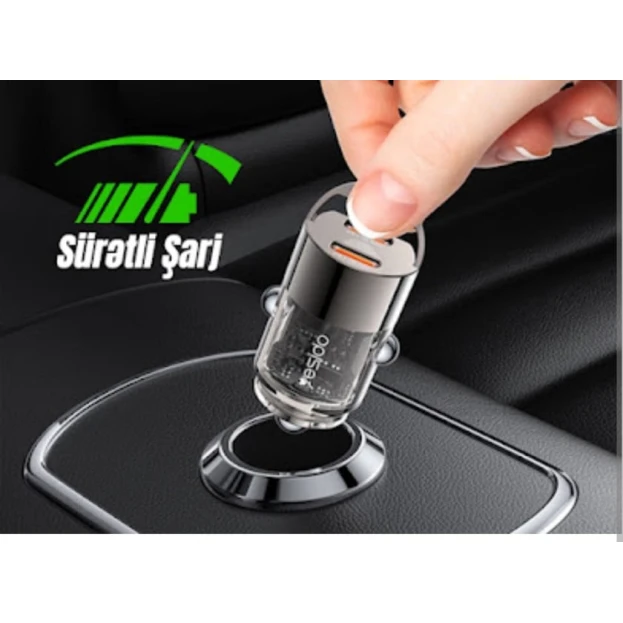 Автомобильное зарядное устройство Yesido Y69 Black