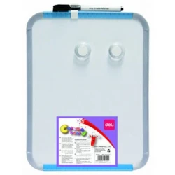 Доска Deli магнитная, с маркерами и магнитами, 21x28см E39154