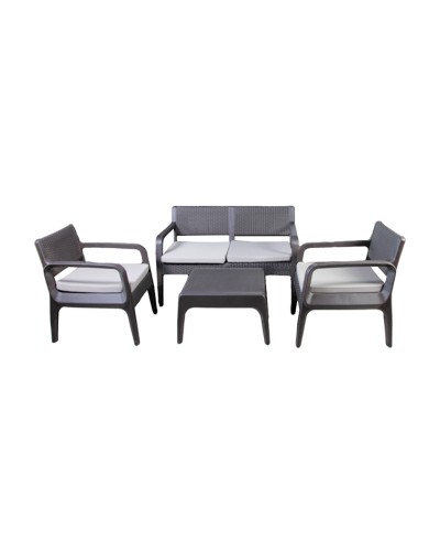 Bağ üçün mebel dəsti Latte 6170/B, 8 əşya, qəhvəyi