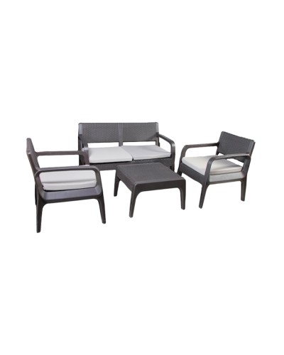 Bağ üçün mebel dəsti Latte 6170/B, 8 əşya, qəhvəyi