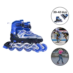 Роликовые коньки Power 1865, размер 39-42, синие