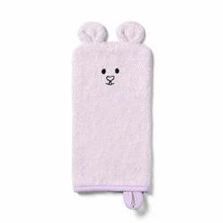 Мочалка-рукавица Babyono 787/01, бамбук, 25x12 см, розовая