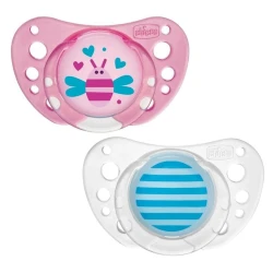 Набор пустышек Chicco Physio Air Girl Pink, 16-36 месяцев, латекс, 2 шт