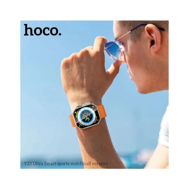 Умные часы Hoco Y23 Ultra, с функцией звонка, оранжевые