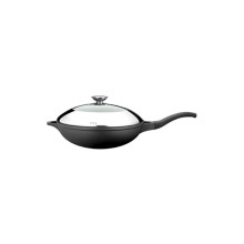 Vok-tava Arshia Die Cast Wok Pan WO395-616, 32 sm, qara